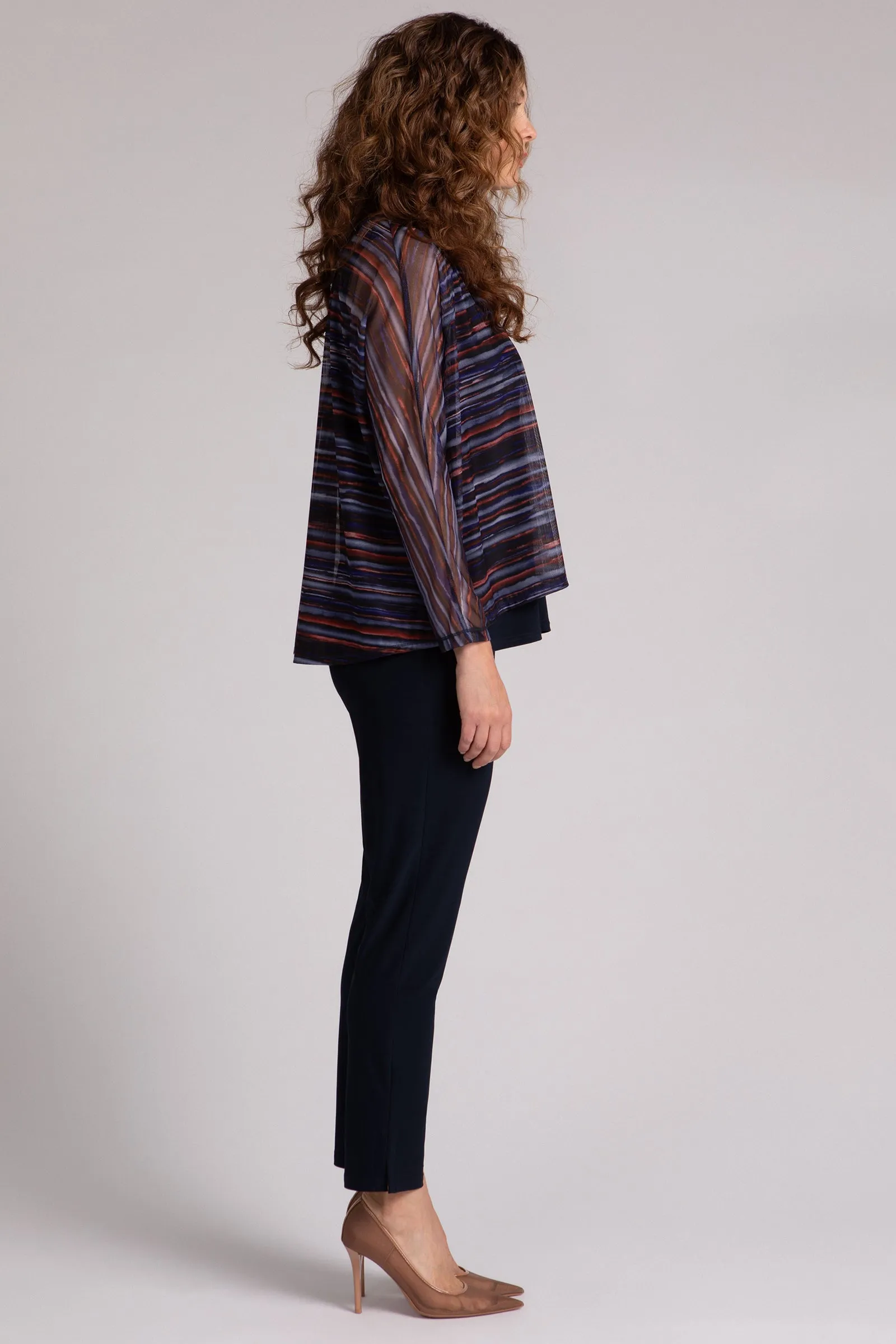 Mesh Raglan Cinch Top