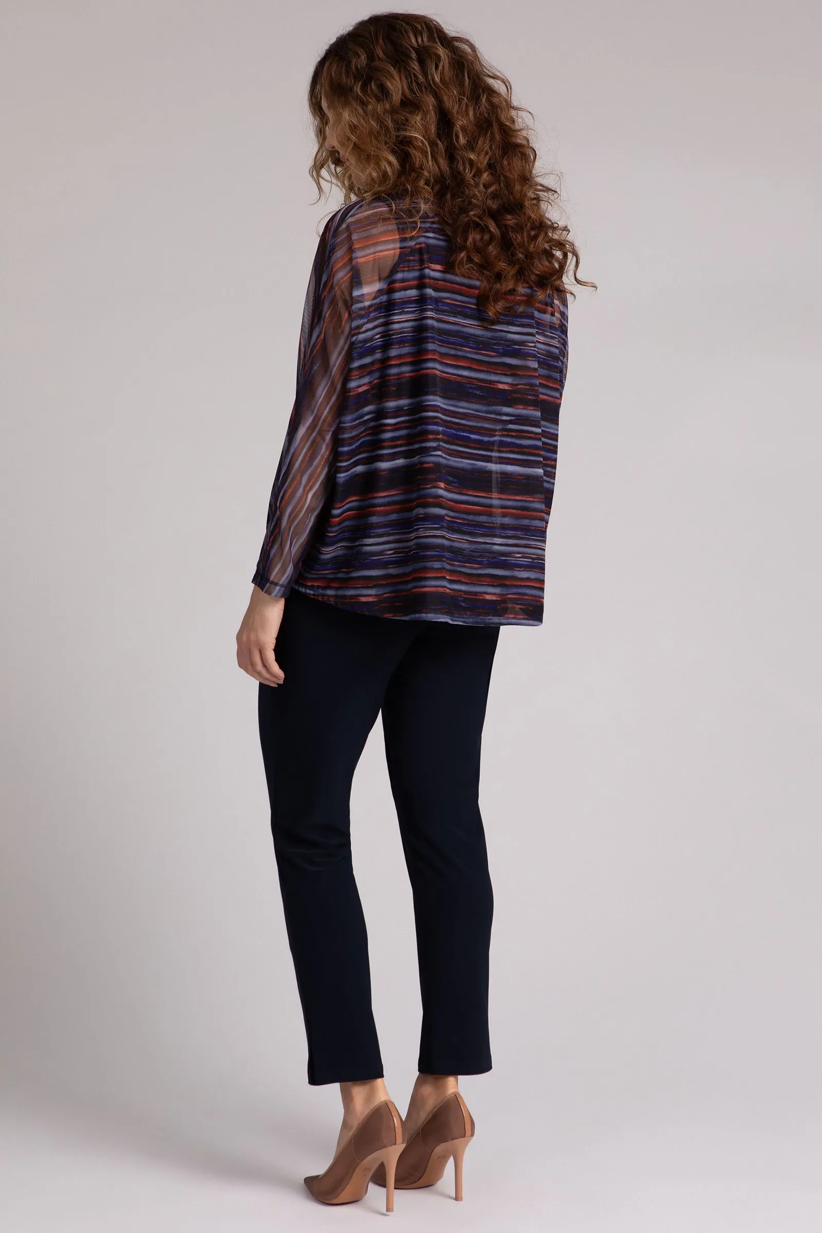 Mesh Raglan Cinch Top