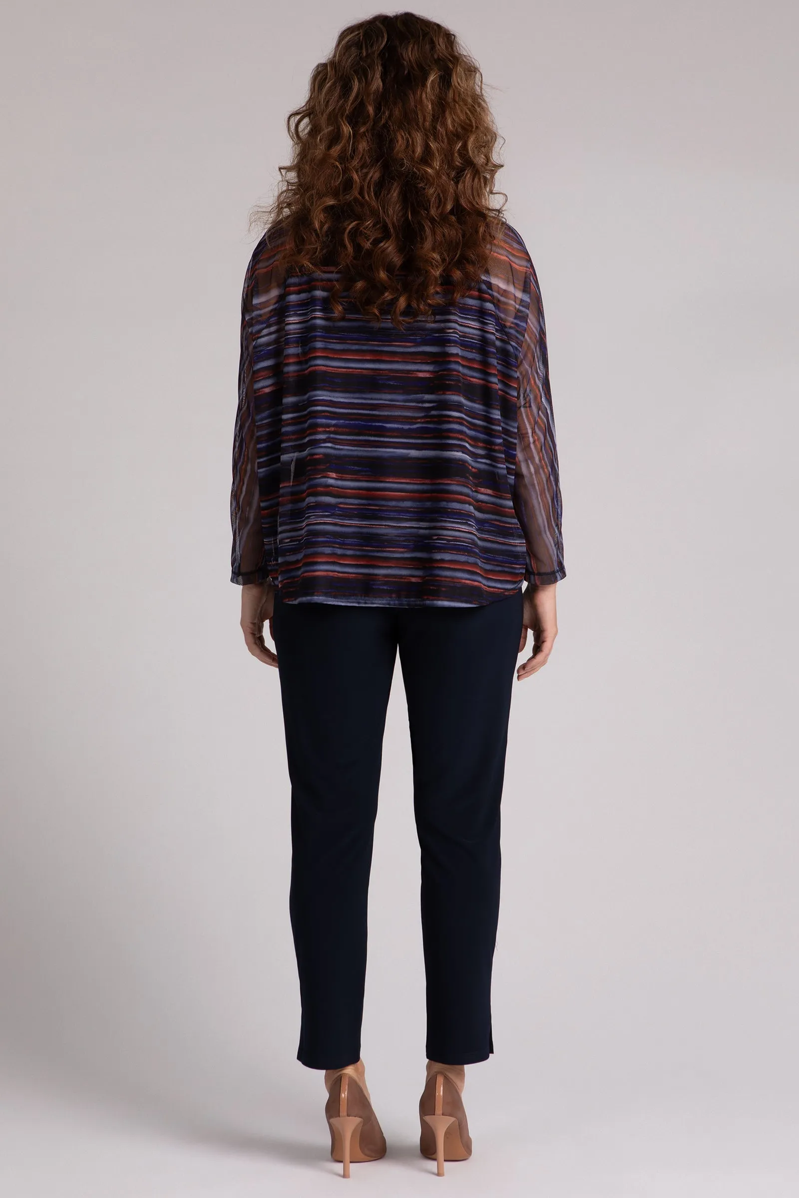 Mesh Raglan Cinch Top