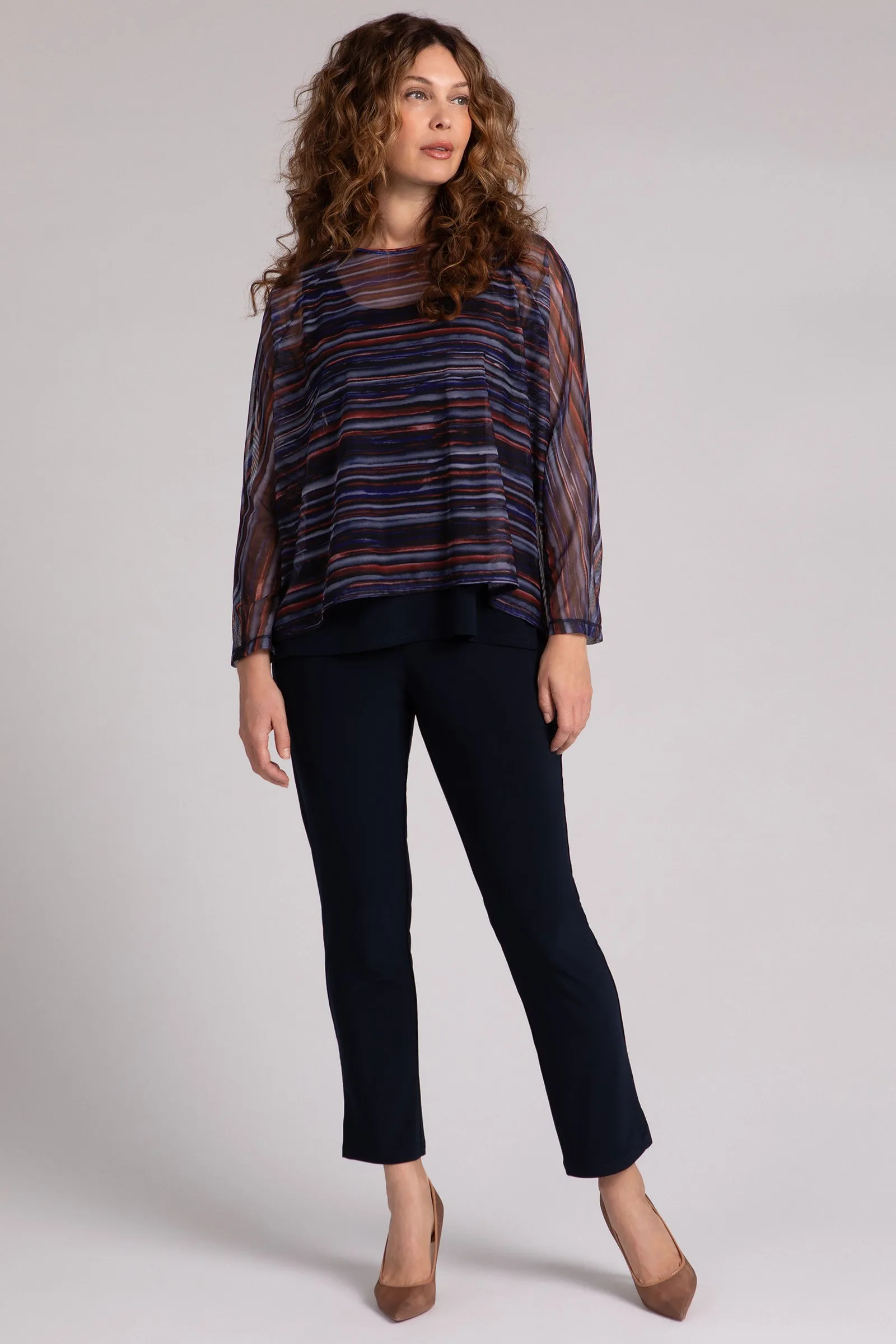 Mesh Raglan Cinch Top