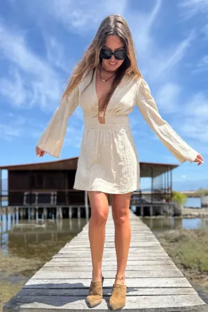 MINI PLUNGE SHELL DRESS GCM