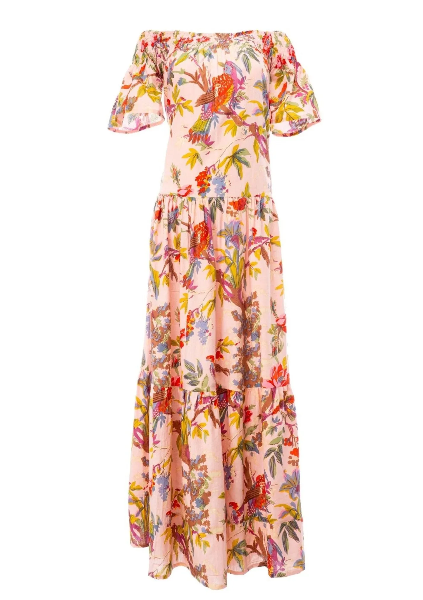 Momposina Pink Floral Raven Dress