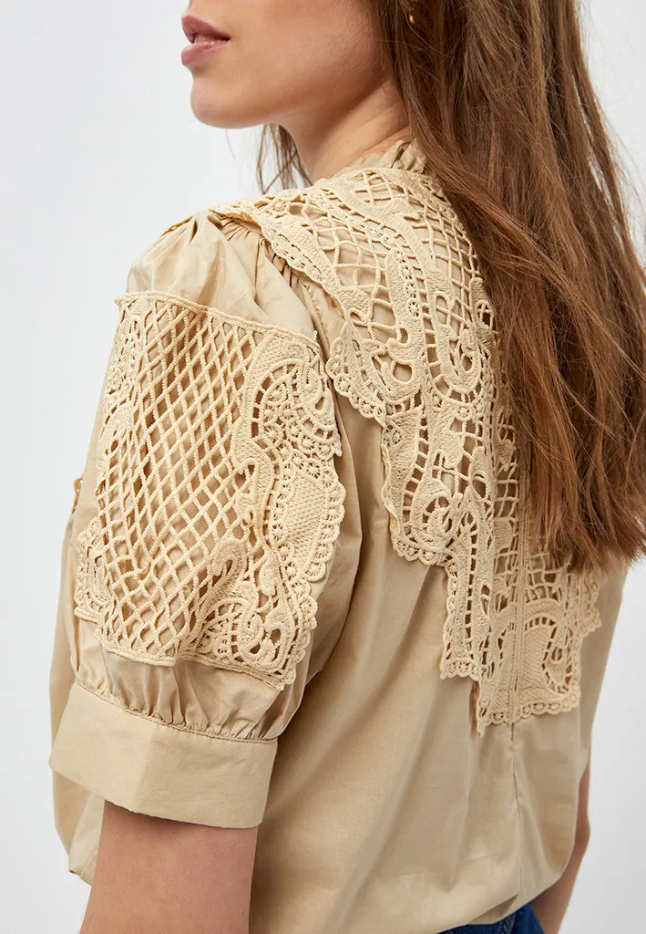 MSVictoria Embroidery Blouse - Nomad Sand