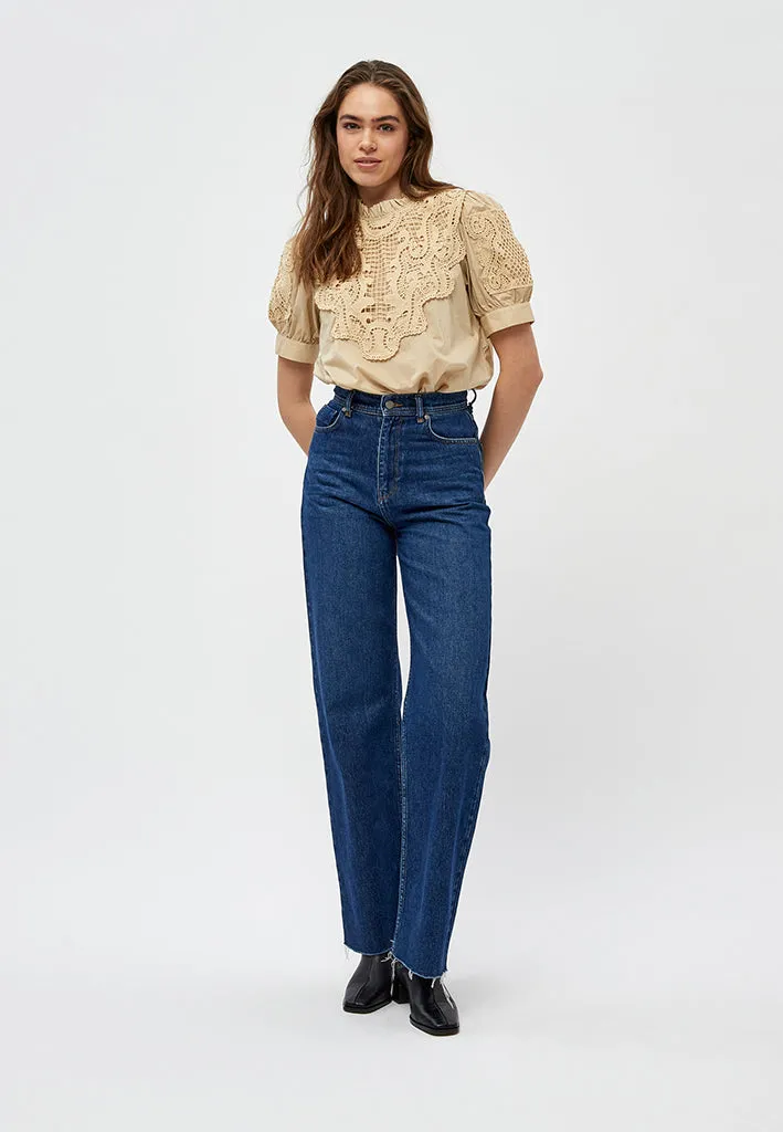 MSVictoria Embroidery Blouse - Nomad Sand