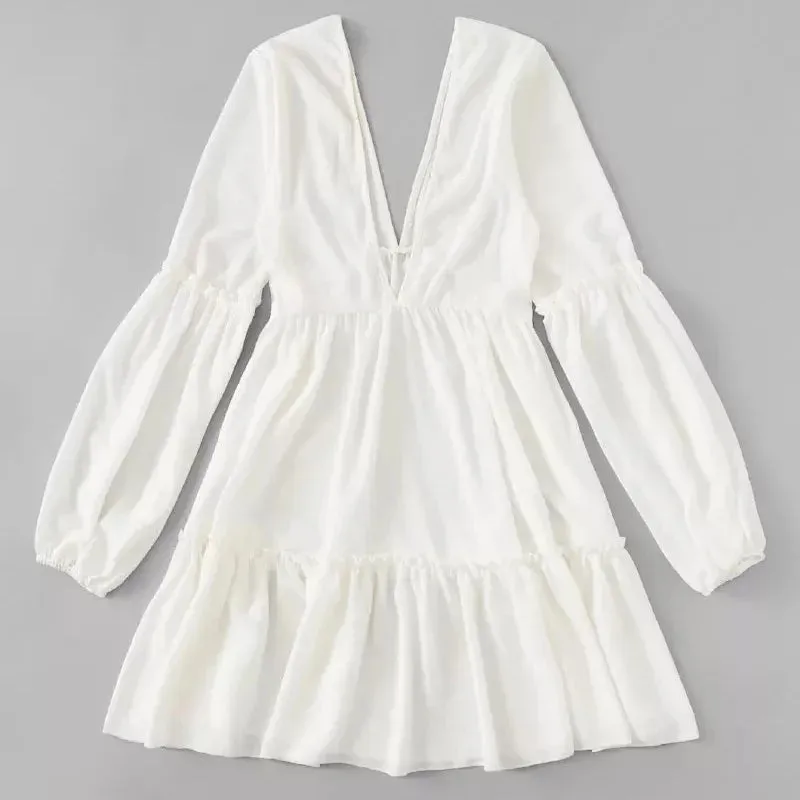NANKEY Sexy deep v-neck backless dress