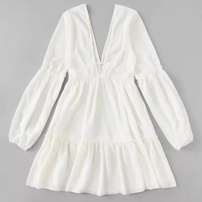 NANKEY Sexy deep v-neck backless dress