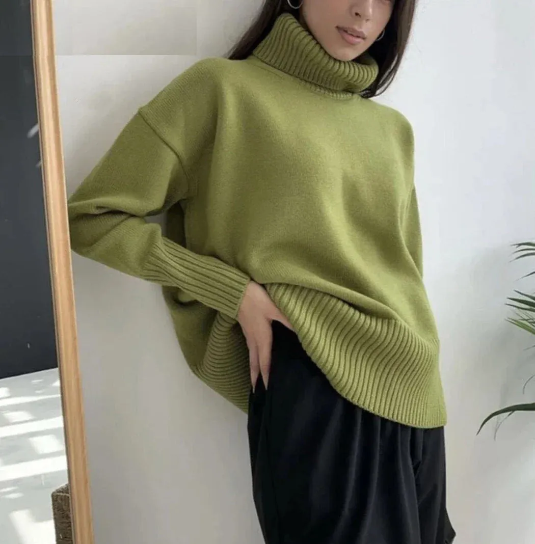 NOVELLE | KNITTED LOOSE TURTLENECK