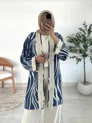 Oia Haze kimono in blue