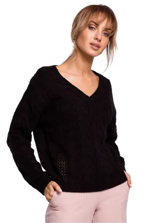Openwork Plaid Sweater Top