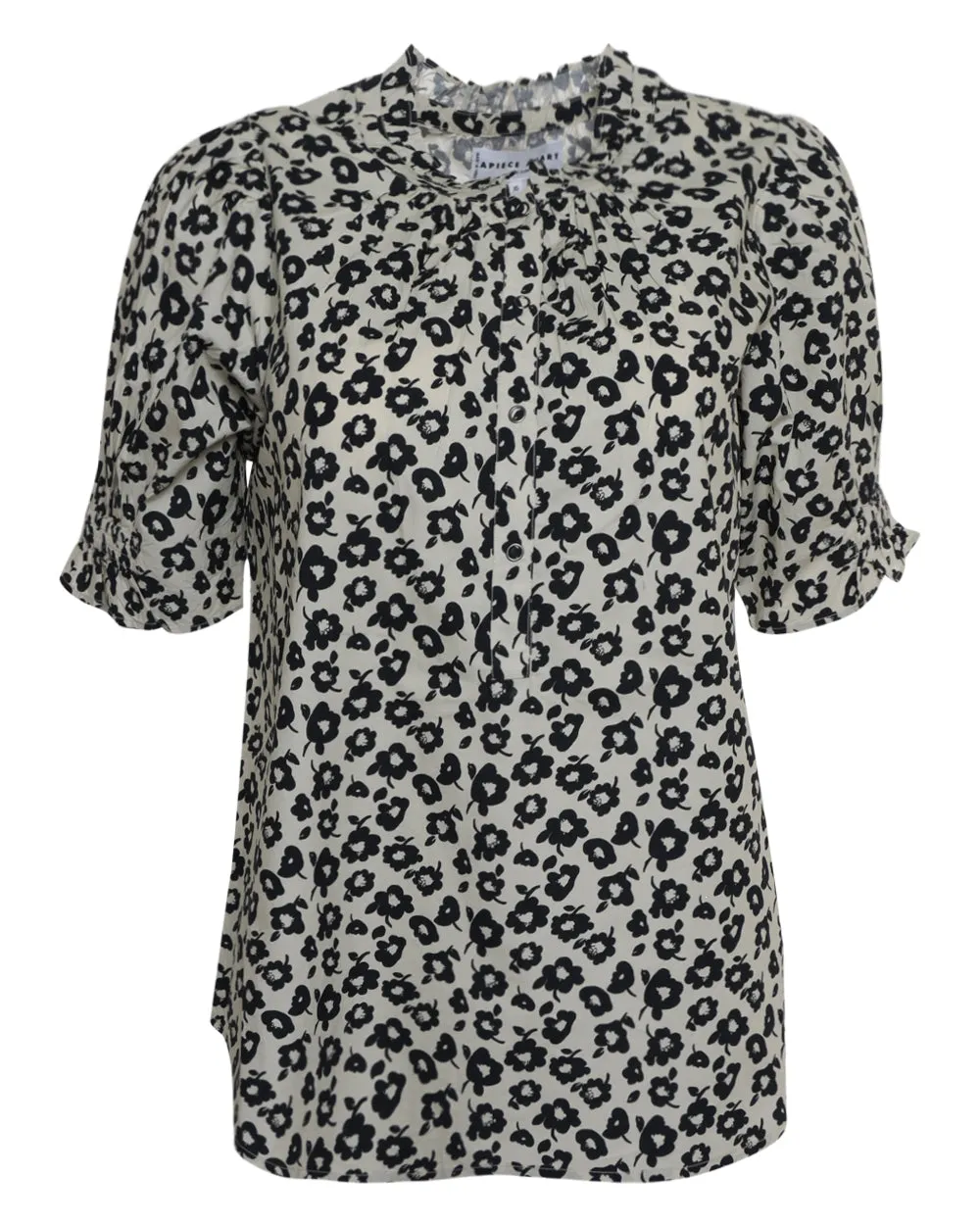 Optic Floral Cream Los Altos Top