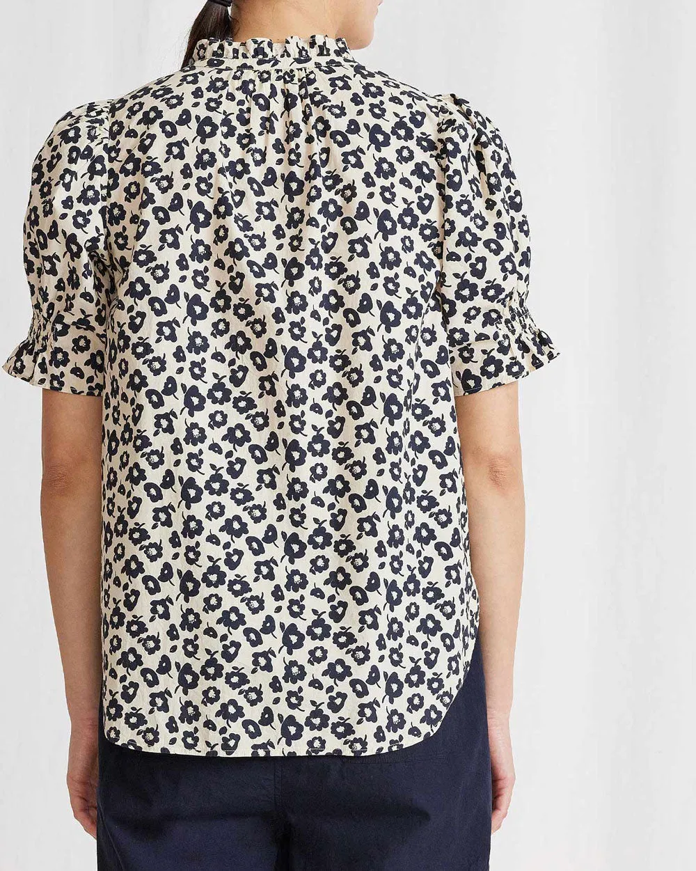 Optic Floral Cream Los Altos Top