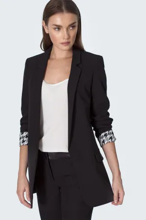 Patterned Cuff Tailored Blazer