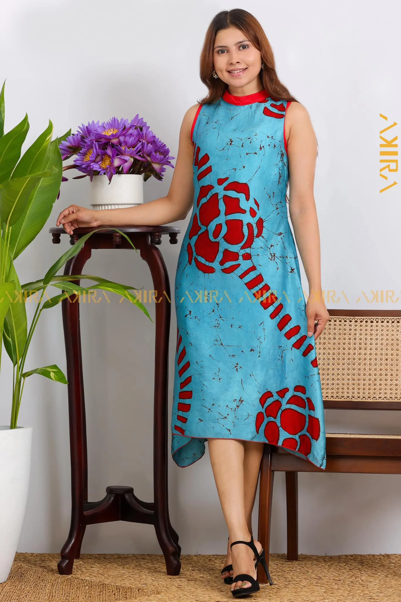 Peony Willow Batik Silk Dress | Kaftan, Bohemian Dress, Floral Dress, Boho Maxi Dress