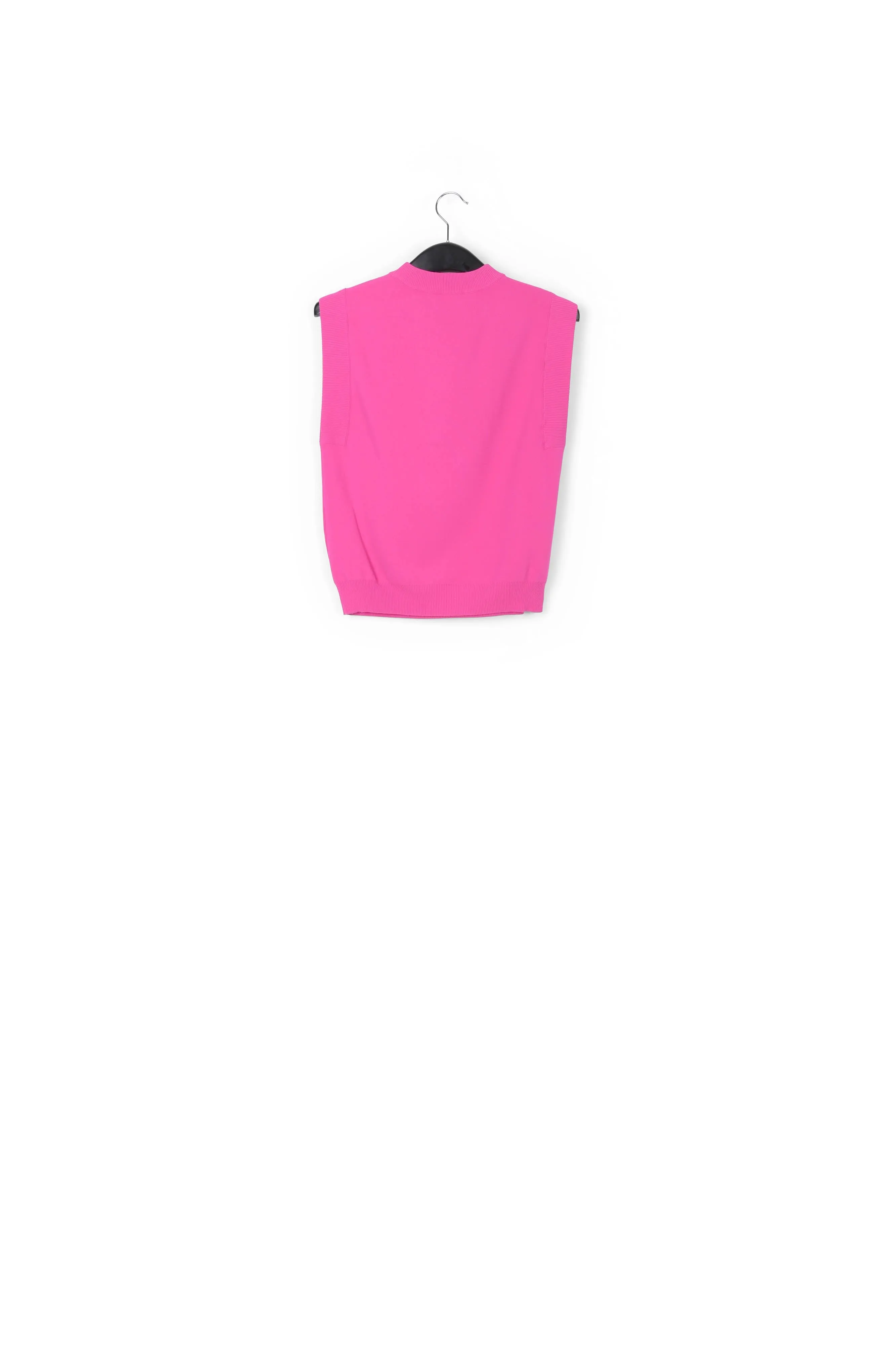 Pink sleeveless knitted top