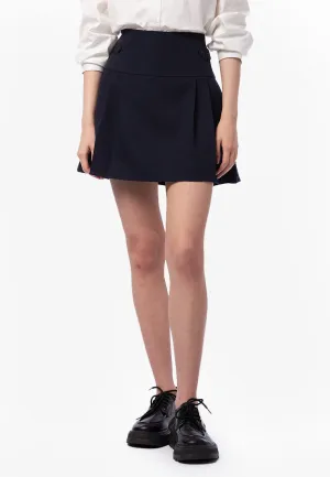 Pleated Mini Skirt Dark Navy