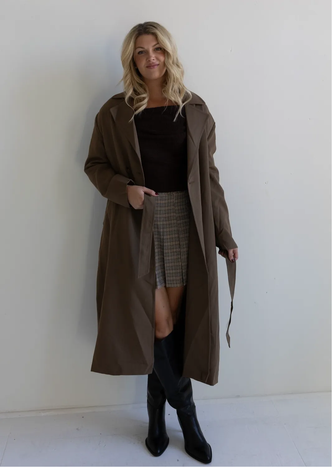 Pleated Plaid Mini Skirt-Final Sale