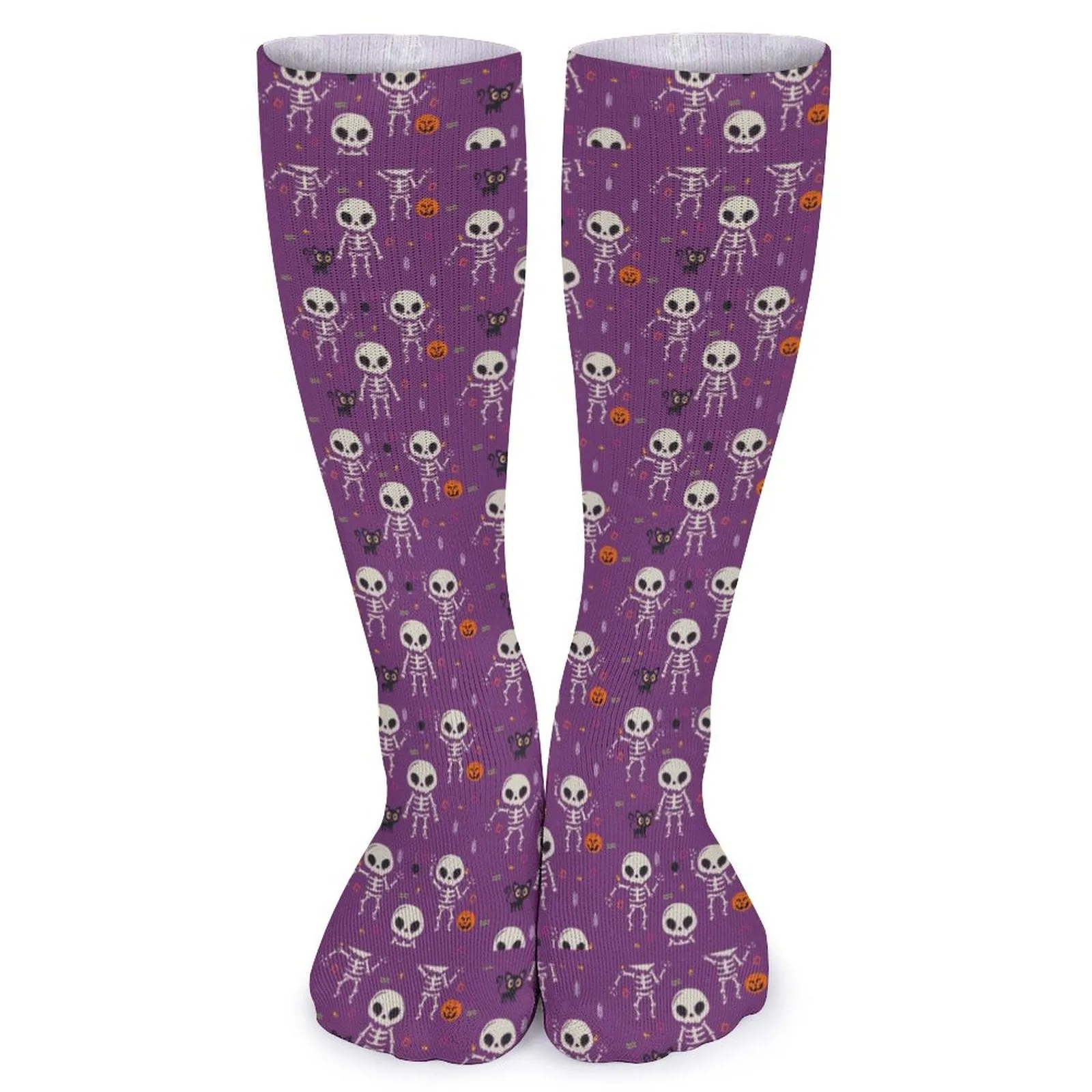 Purple Skeleton Party  - Tube Socks