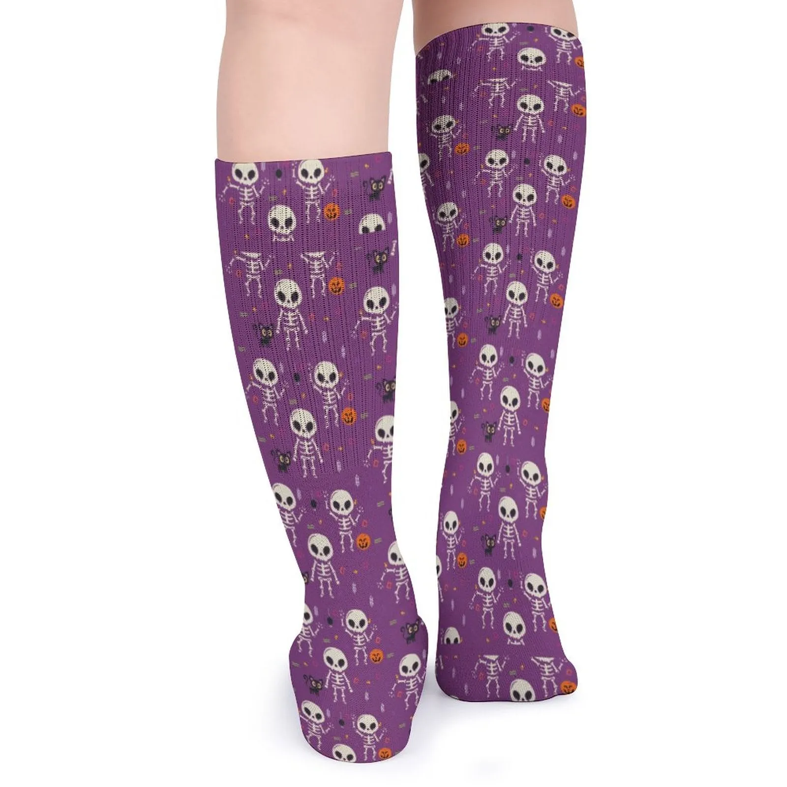 Purple Skeleton Party  - Tube Socks