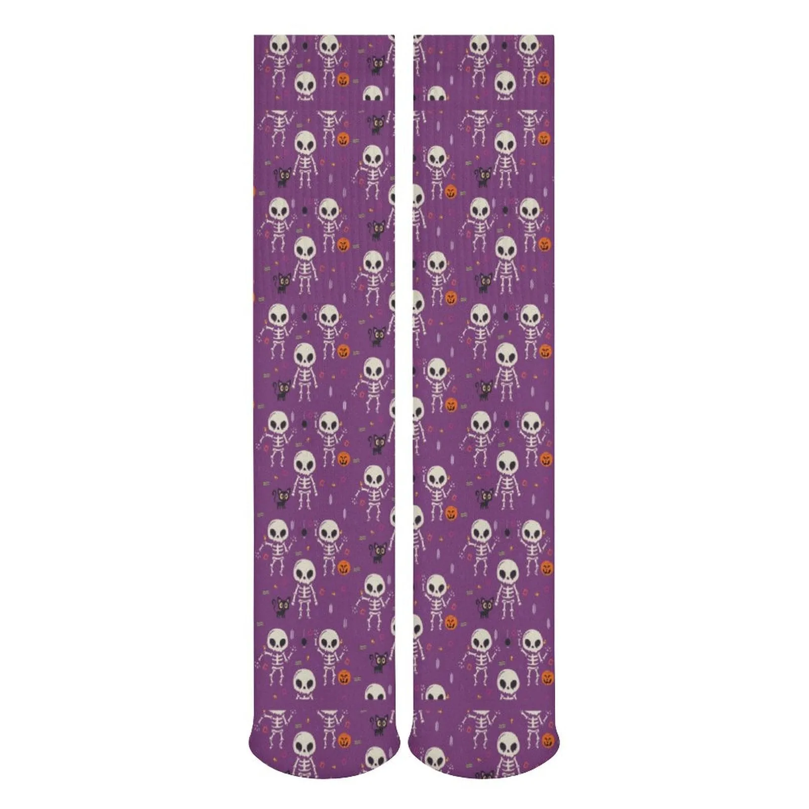 Purple Skeleton Party  - Tube Socks