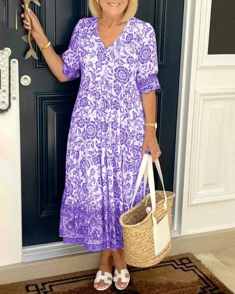 Raven - Bohemian dress with V-neckline