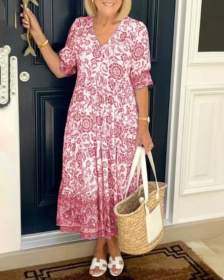 Raven - Bohemian dress with V-neckline
