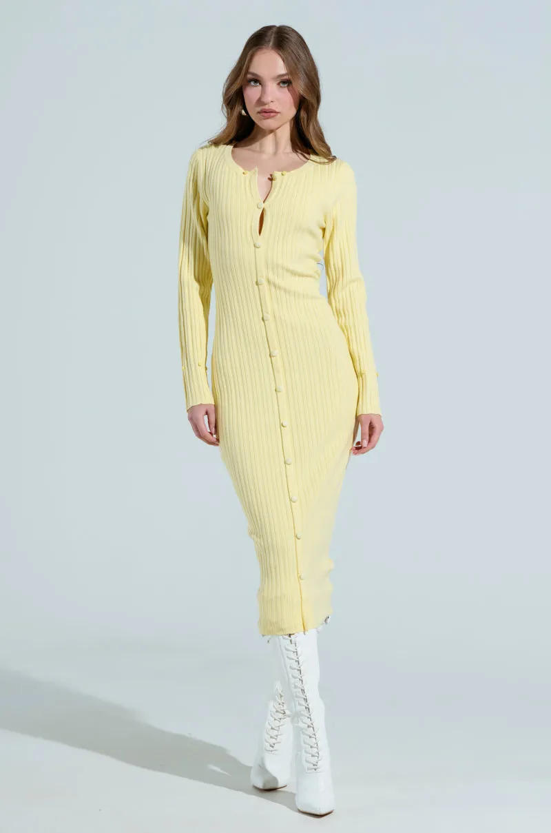 READY FOR SPRING KNIT MIDI DRESS