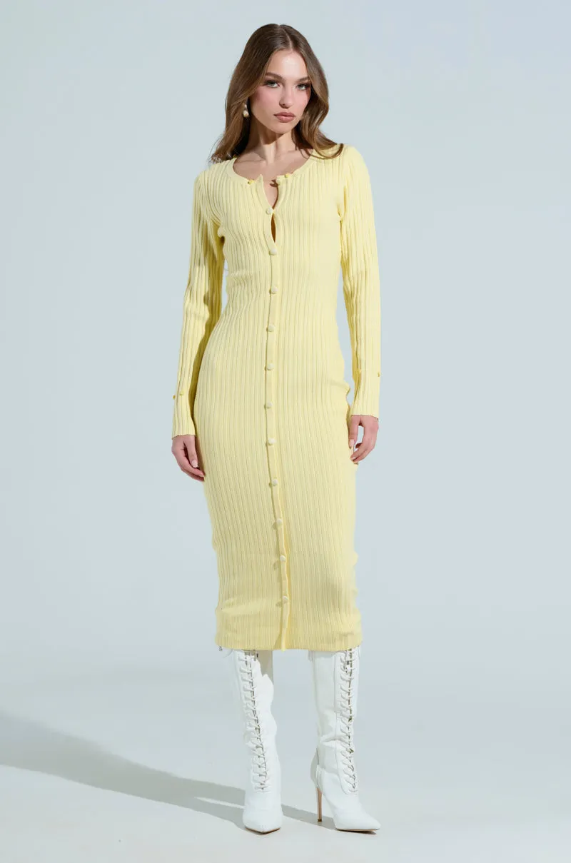 READY FOR SPRING KNIT MIDI DRESS