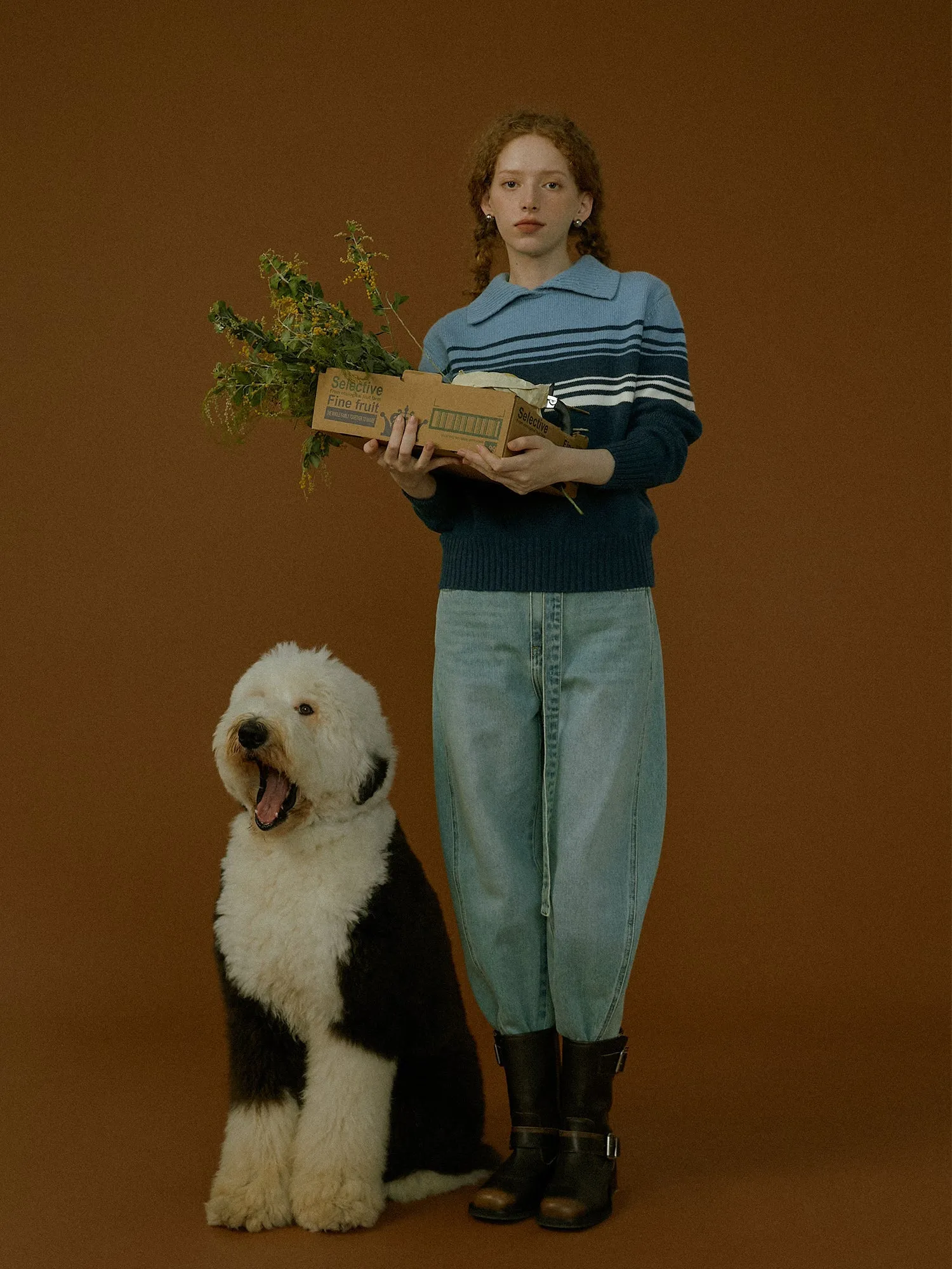 Retro Blue Striped Sweater