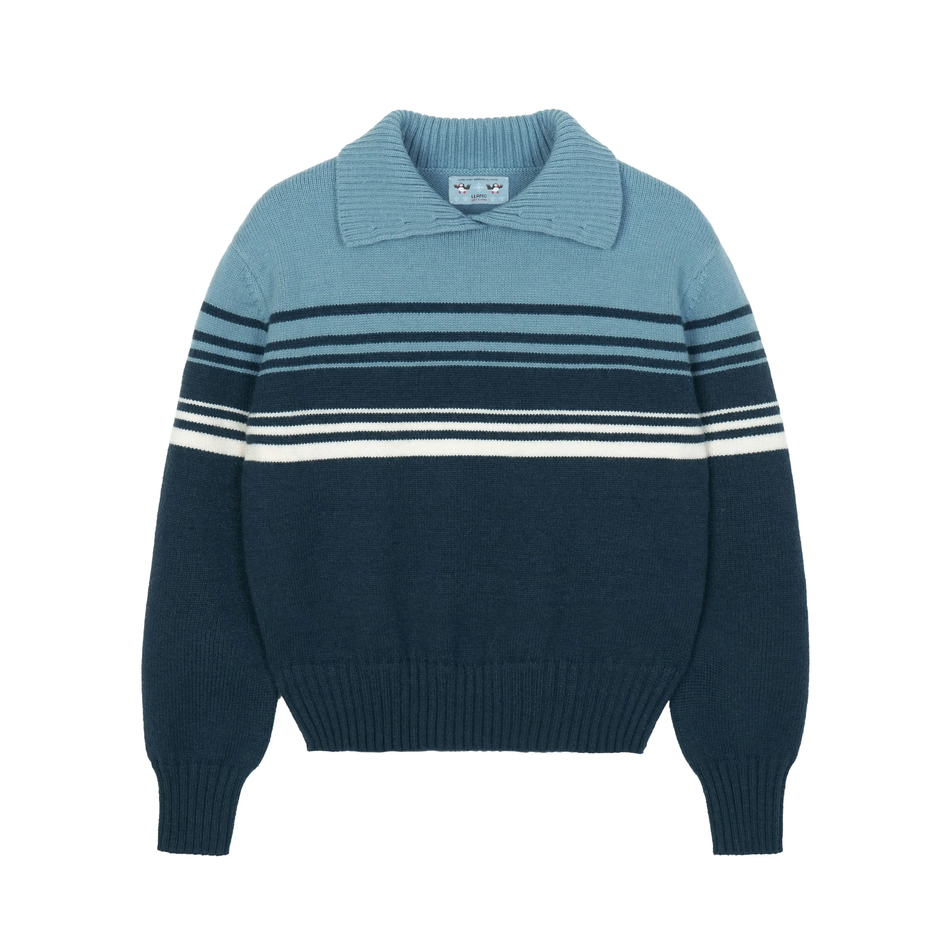 Retro Blue Striped Sweater