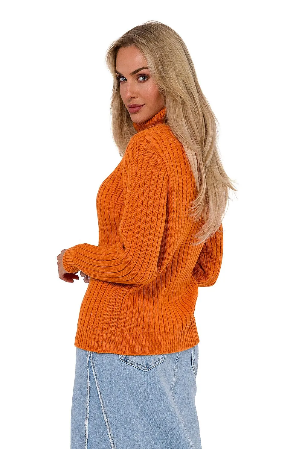 Ribbed Turtleneck Sweater Elegance