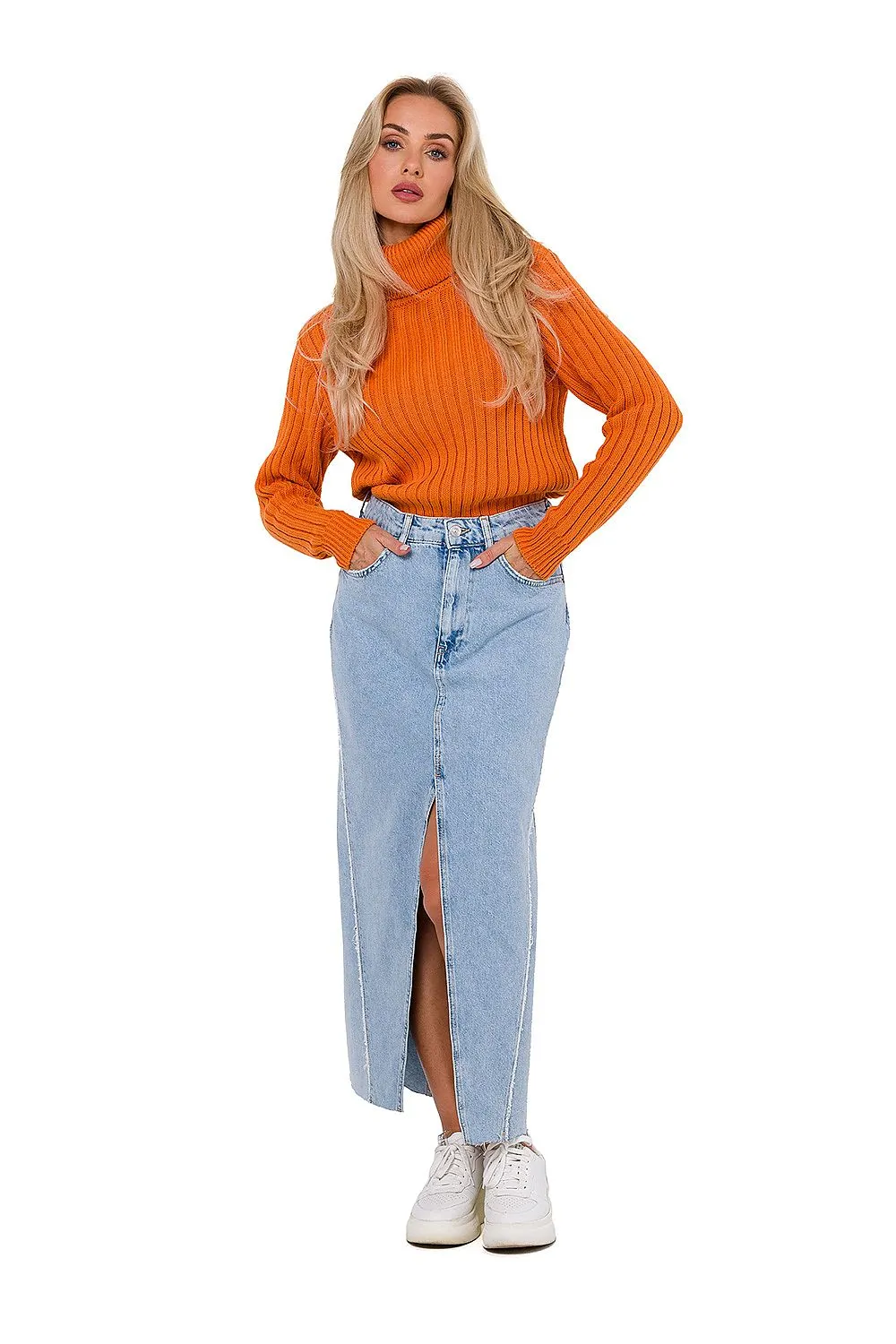 Ribbed Turtleneck Sweater Elegance