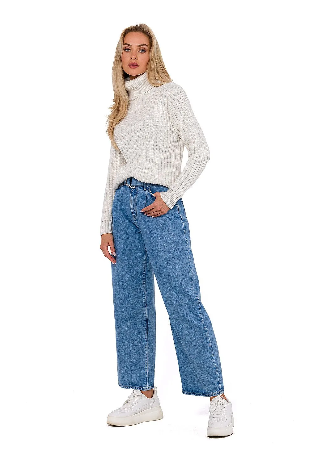 Ribbed Turtleneck Sweater Elegance