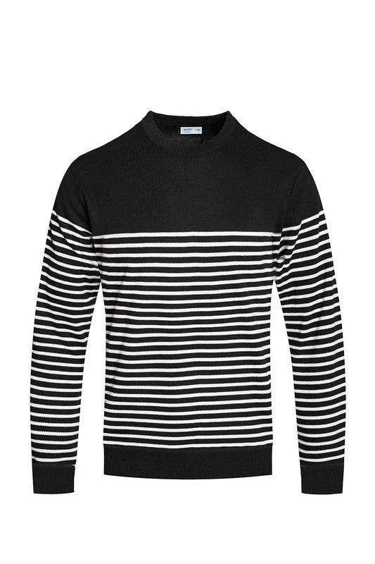 Round Neck Striped Sweater