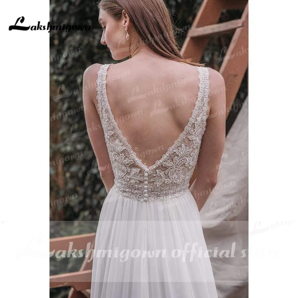 Roycebridal Sweetheart Backless Wedding Dresses A-line
