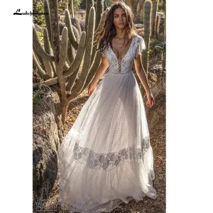 Roycebridal Sweetheart Neck Lace Beading Off Shoulder Wedding Dresses