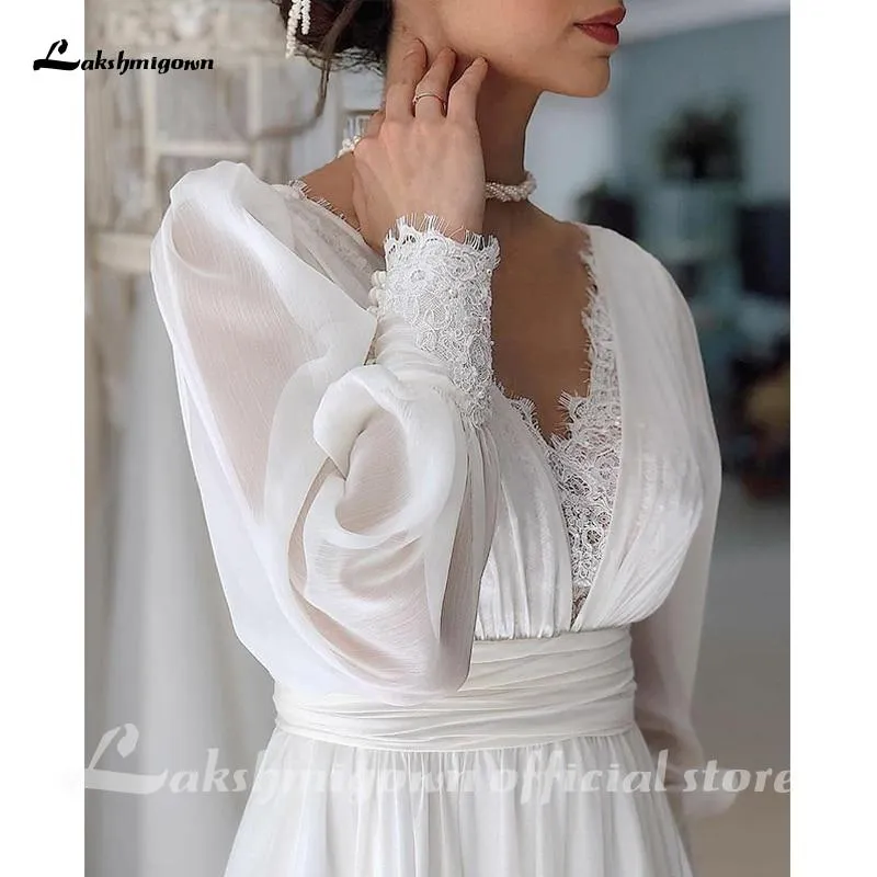 Roycebridal Two Pieces Beach Wedding Dresses Summer Simple Short Sleeve