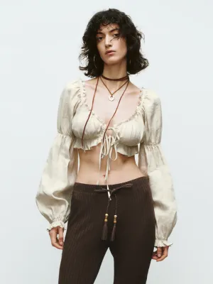 Ruffle Tie Blouses