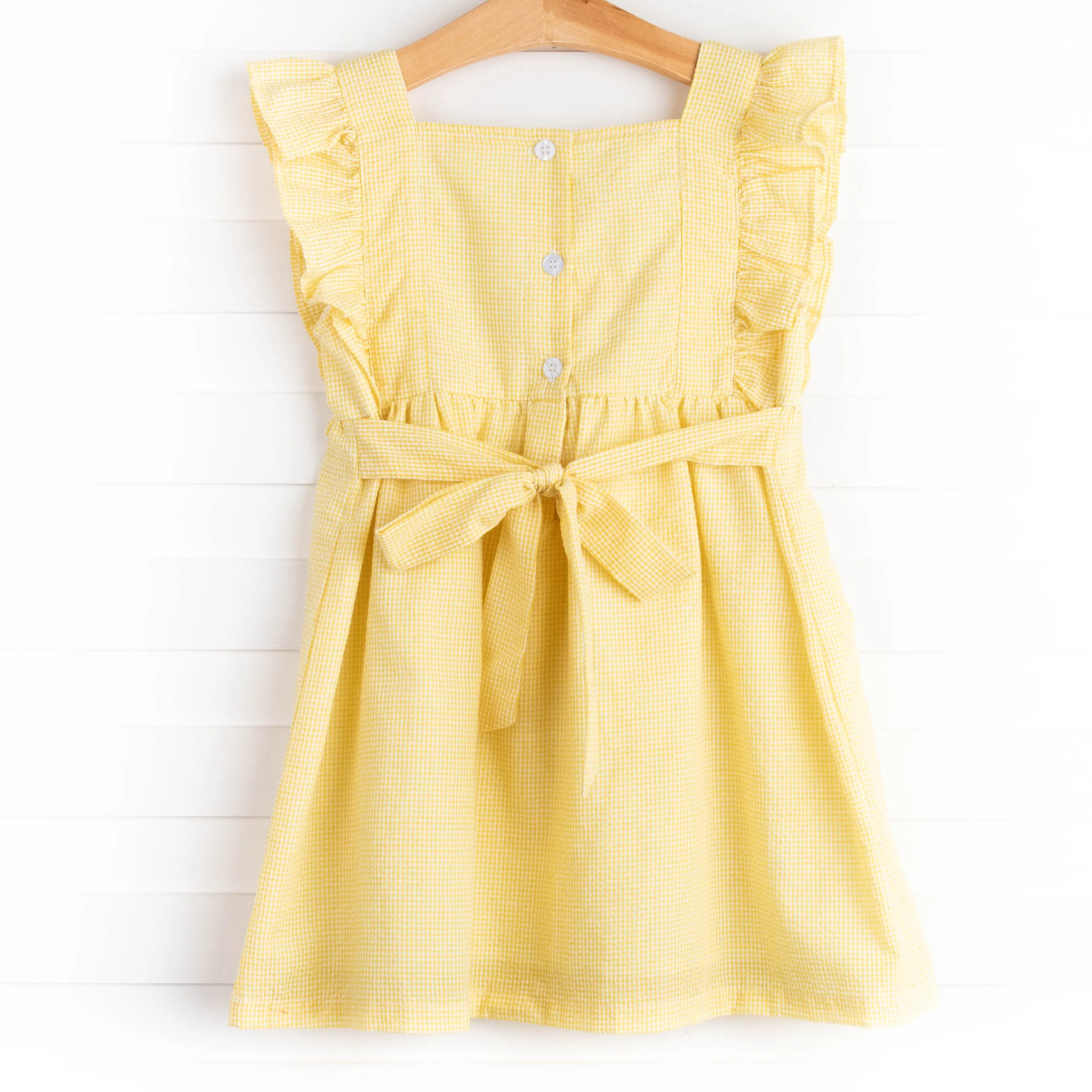 Sandcastles and Sunshine Applique Dress, Yellow