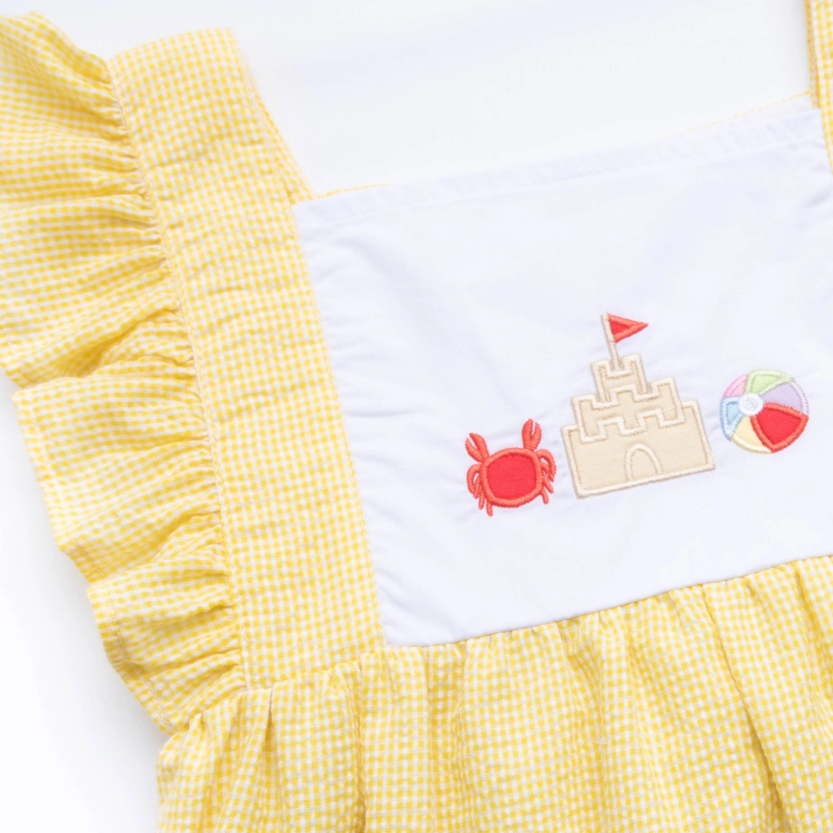 Sandcastles and Sunshine Applique Dress, Yellow