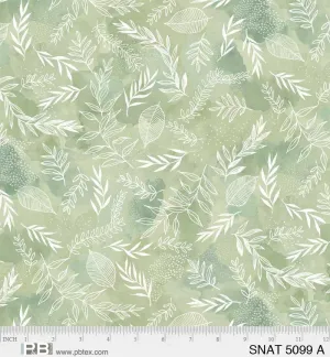 Serene Nature by P & B Textiles  SPRIG TOSS/GREEN