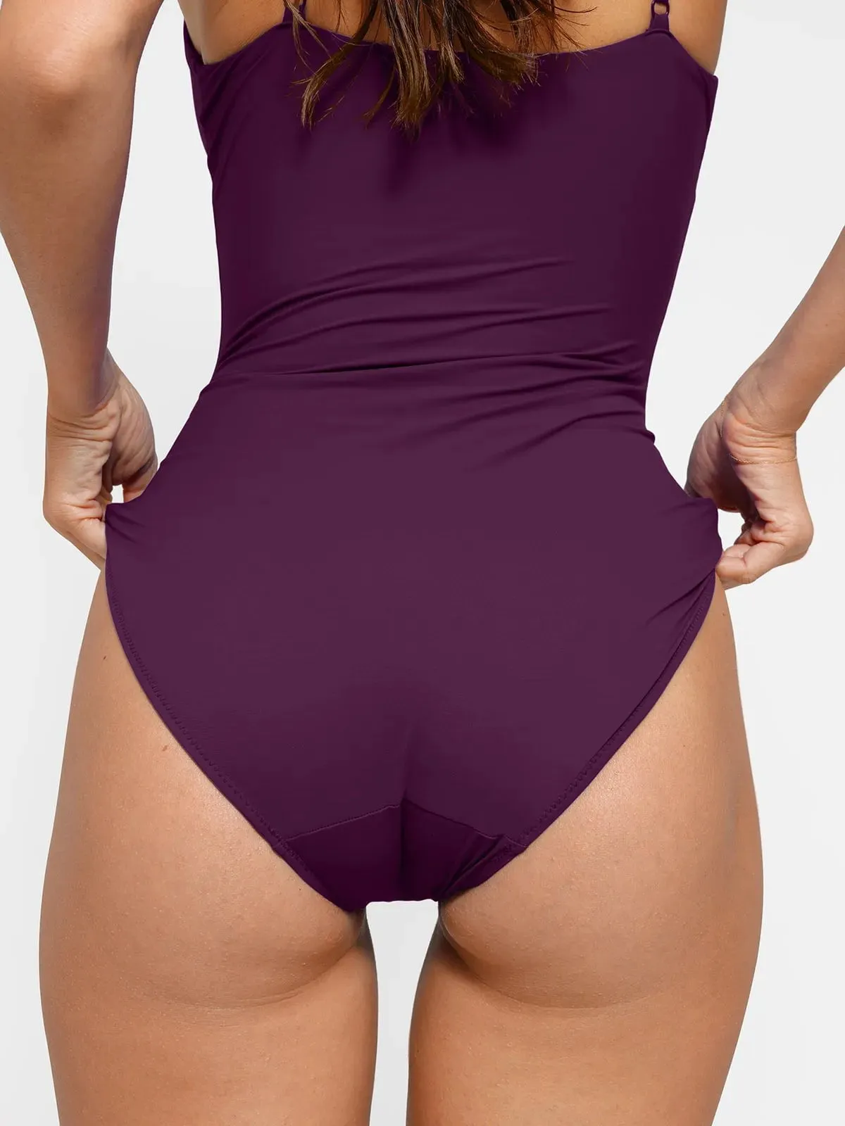 Shapewear Deep V-Neck Slimming One-Piece Swimsuit