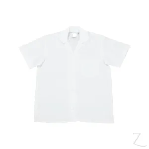 Shortsleeve Peter pan collar Blouse - White