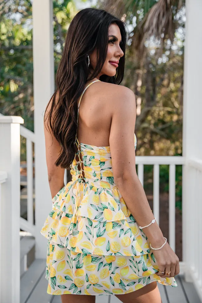 Signs Of Spring in Summer Sunshine Halter Ruffle Dress FINAL SALE