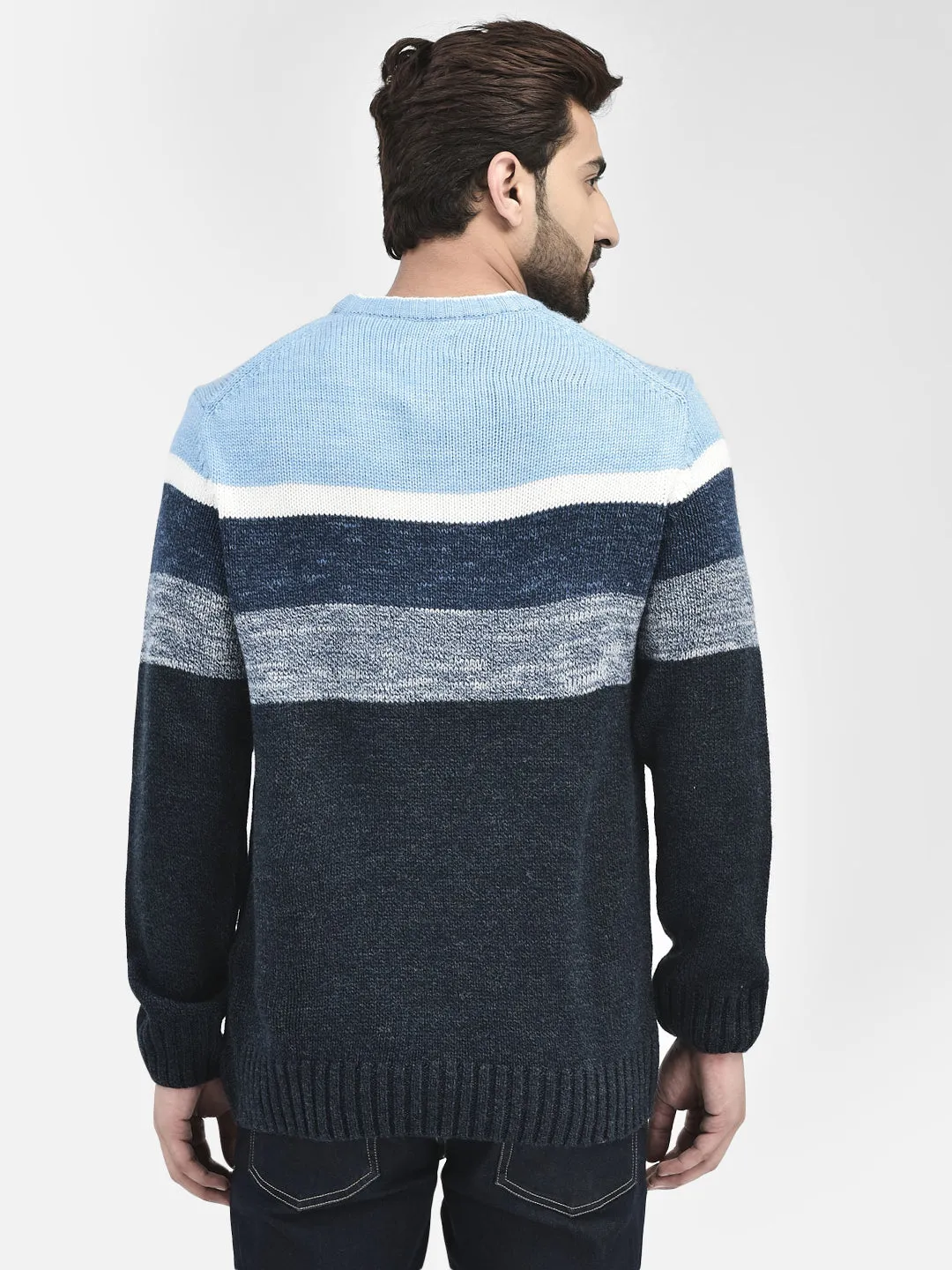 Sky Blue Stripes Sweaters
