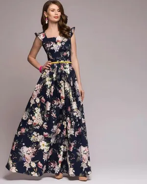 Sleeveless Ruffles Elegant Bohemian Dress