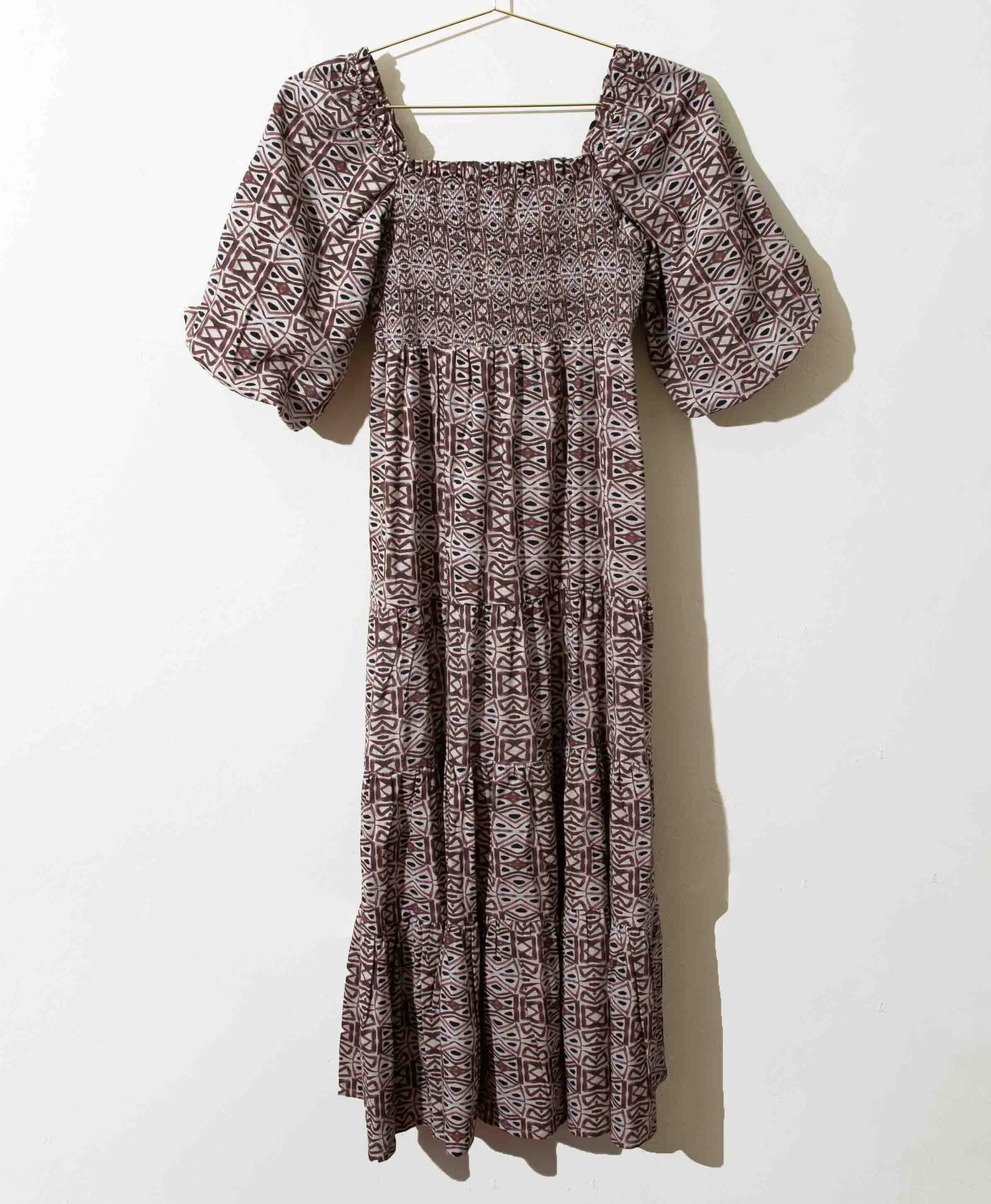 Smocked Maxi Dress, Bagru