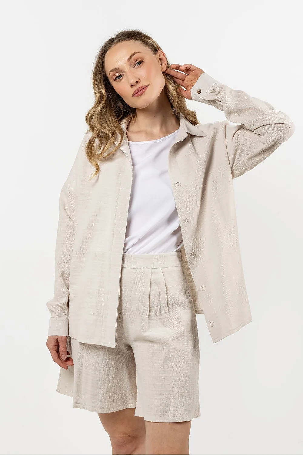 Stand-Up Collar Elegant Shirt