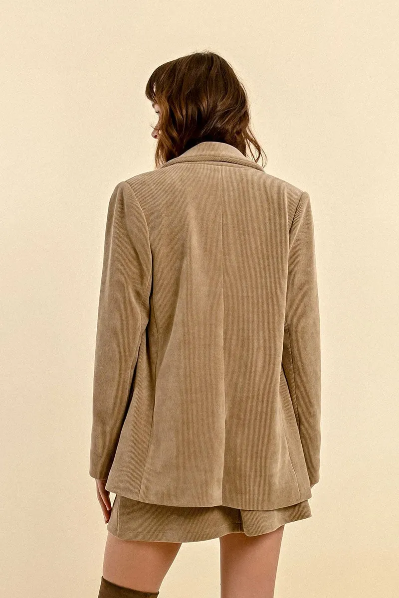 STRAIGHT VELVET BLAZER