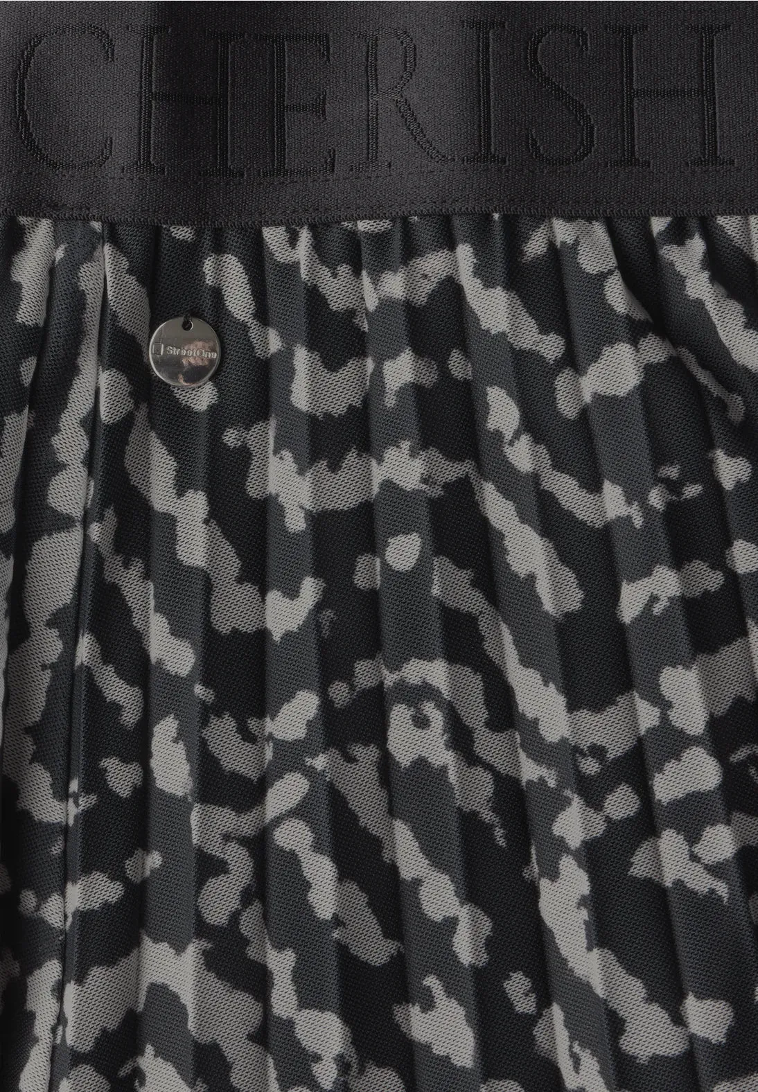 Street One Patterned pleated skirt