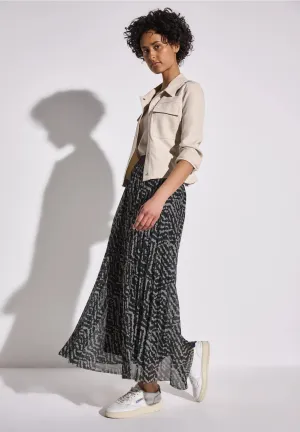 Street One Patterned pleated skirt